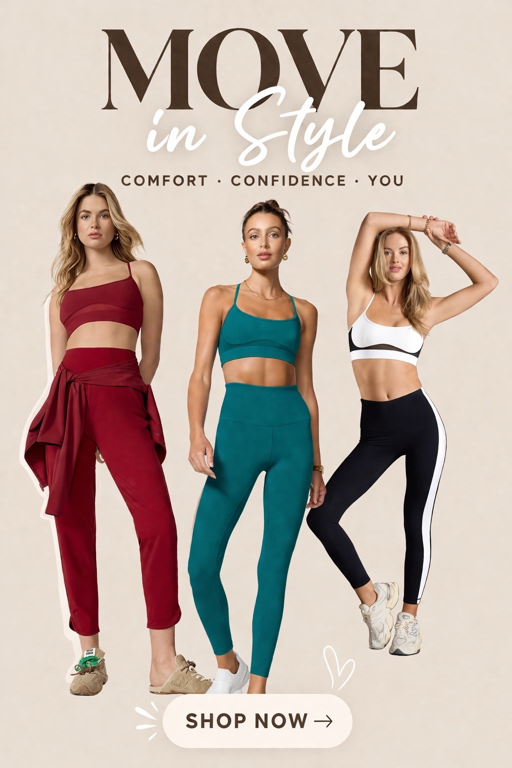
Elevated Activewear Sets You'll Actually Live In

If you've been looking for activewear that's flattering, comfortable, and actually cute enough to wear all day-this is it.
These matching sets are giving effortless put-together energy whether you're heading to a workout, running errands, or just want to feel good in what you're wearing.
V High-waisted (hello support + smooth fit)
V Soft, sculpting fabric V Easy to mix + match
V Perfect for busy mom life + on-the-go days
Trust me-these are the sets you'll reach for on repeat.
• Tap to shop my favorite colors + styles!

#LTKActive #LTKFitness #LTKStyle
#ActivewearStyle #AthleisureOutfit #MomStyle #WorkoutOutfits #Mat gSet #EverydayStyle #ComfortChic #FitMomutyle #OOTDInspo