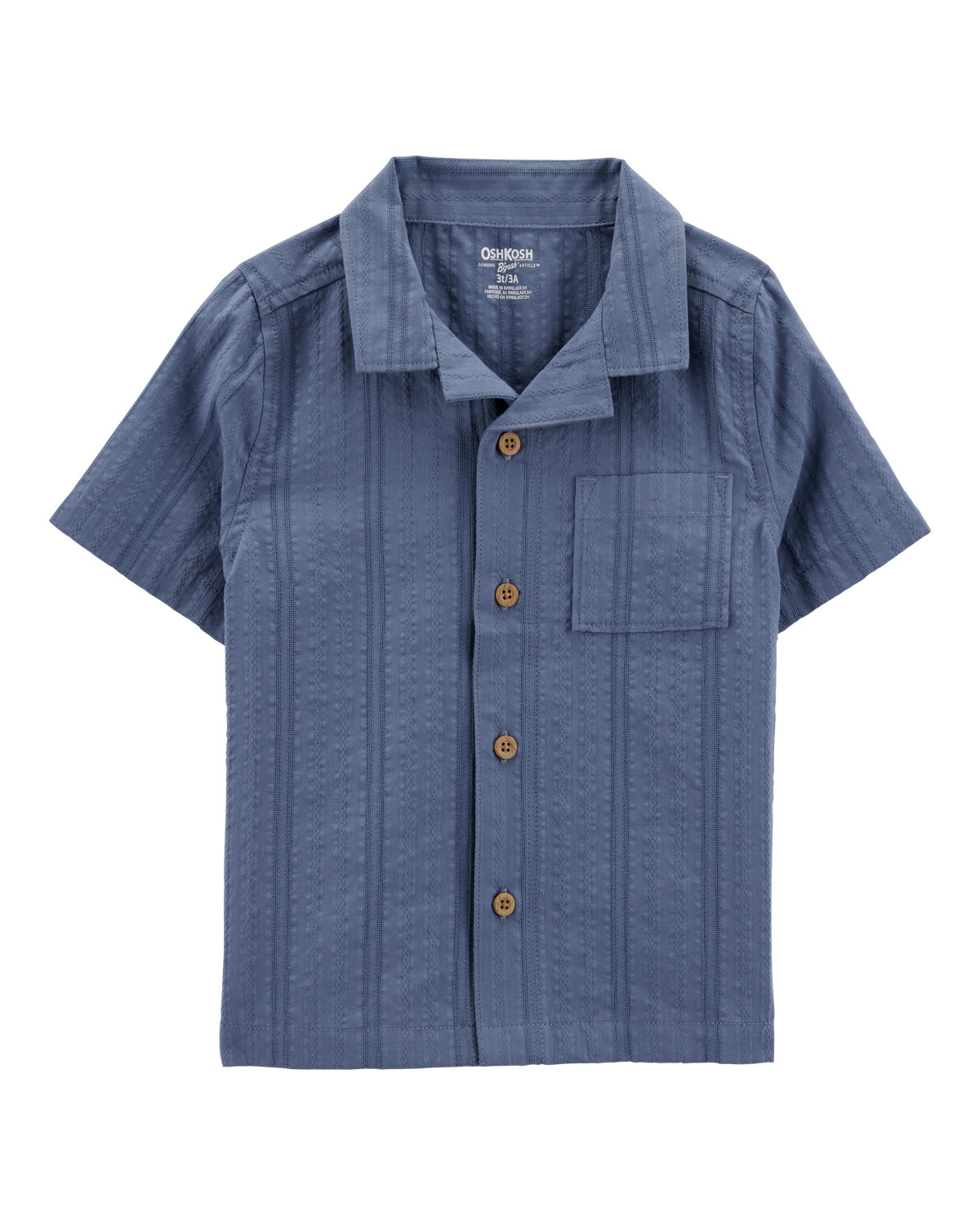 Toddler Seersucker Button-Down Shirt - Blue | Carter's Inc