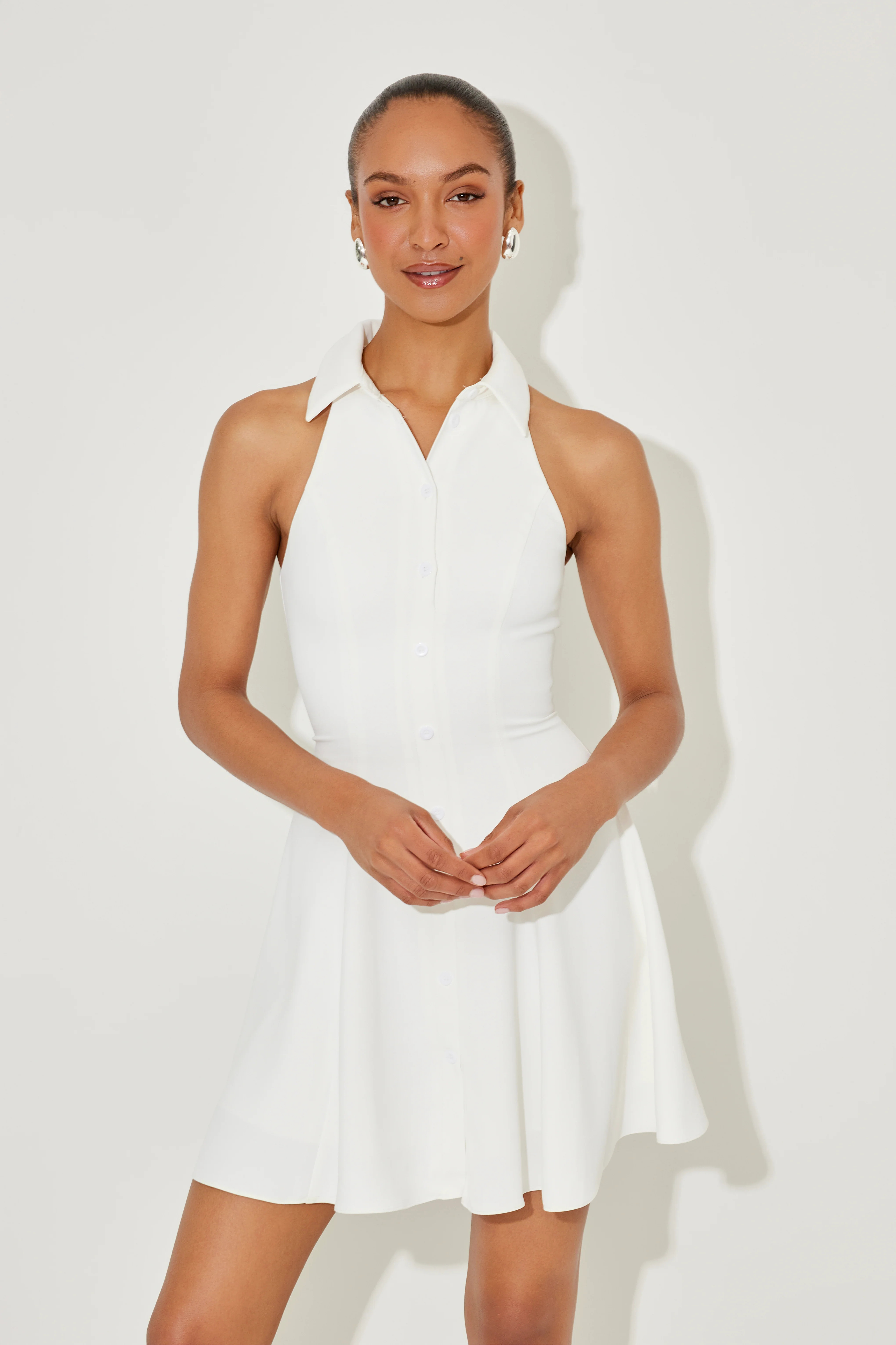 The Ultimate Muse Flowy Collar Mini Dress | Odd Muse