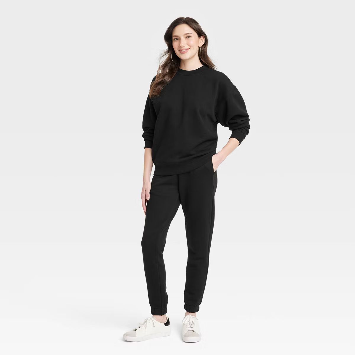 Women's Oversized Crewneck Sweatshirt - Universal Thread™ Black  S | Target