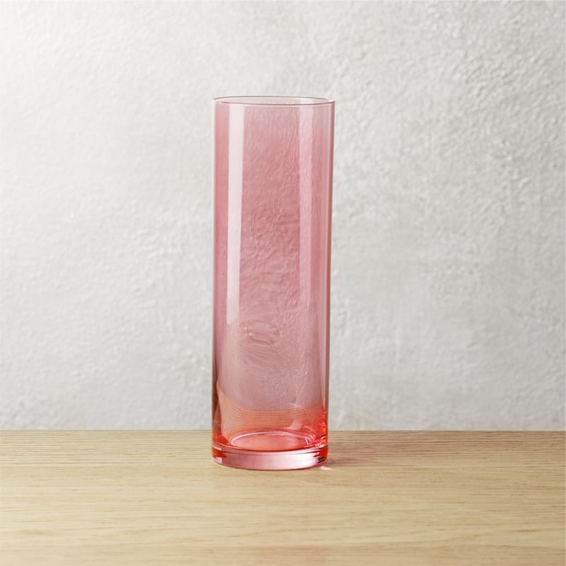 cylinder pink champagne flute | CB2