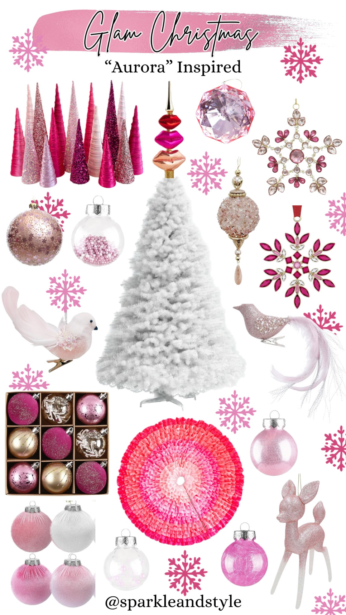 Glam Christmas: Aurora Inspired 🩷💋❤️

Christmas decor, Christmas tree, Christmas ornaments, Christmas ribbon, Christmas tree skirt, christmas stocking, Christmas wreath, Christmas tree topper, Christmas stocking holder, Disney Christmas, pink and silver Christmas decor, pink Christmas ornaments, velvet pink Christmas ornaments, pink Christmas tree ornaments, pink ombré ruffle Christmas tree skirt, pink ombré lip star tree topper, pink and white bird Christmas ornaments, pink and dark pink bottle brush trees, pink deer ornament, pink crystal ornaments, pink gem ornaments, snowflake ornaments, embellished pink ornaments, pearl pink ornaments, white Christmas tree, home interior, home decor, home accessories, home decoration, glam Christmas decor, girly girl Christmas, Luxe Christmas, elegant Christmas, classy Christmas, Christmas tree decorations, Christmas decorations

#LTKHome #LTKSeasonal #LTKHoliday