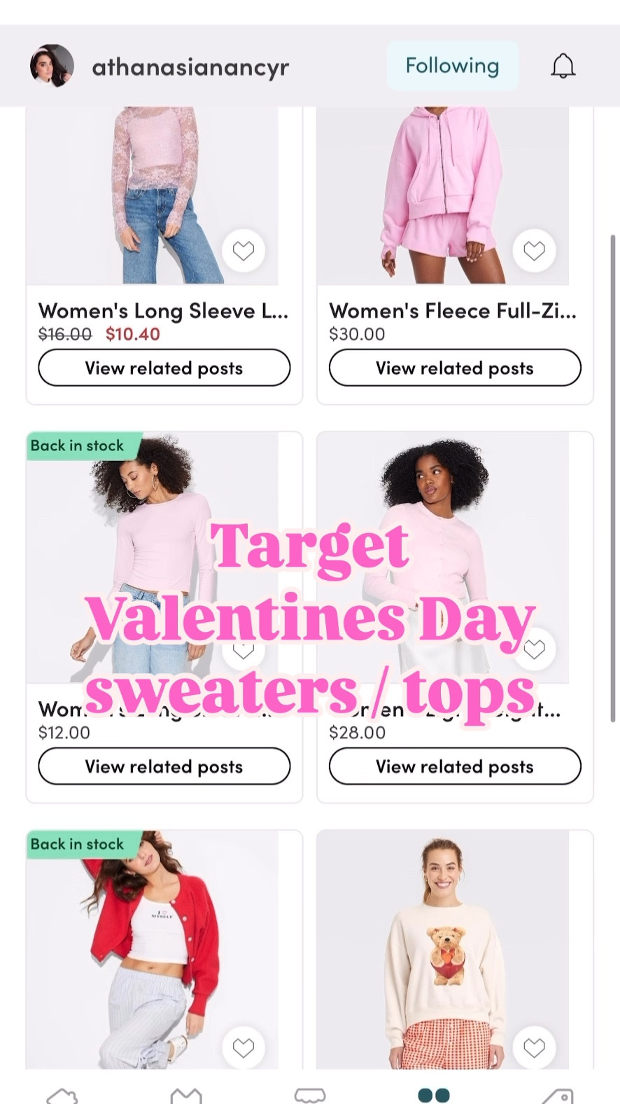 Target Valentine’s Day sweaters


#LTKStyleTip #LTKFindsUnder50 #LTKSeasonal