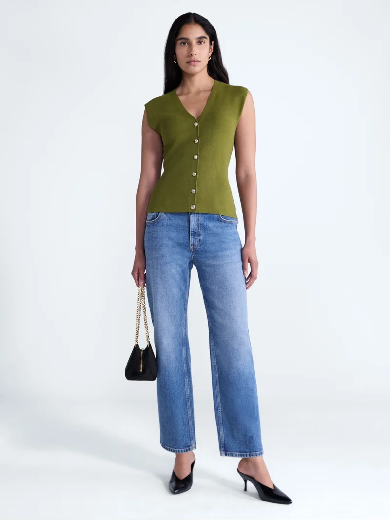 Scoop Women's V Neck Cardigan Sweater, Lightweight, Sizes XS-XXL | Walmart (US)