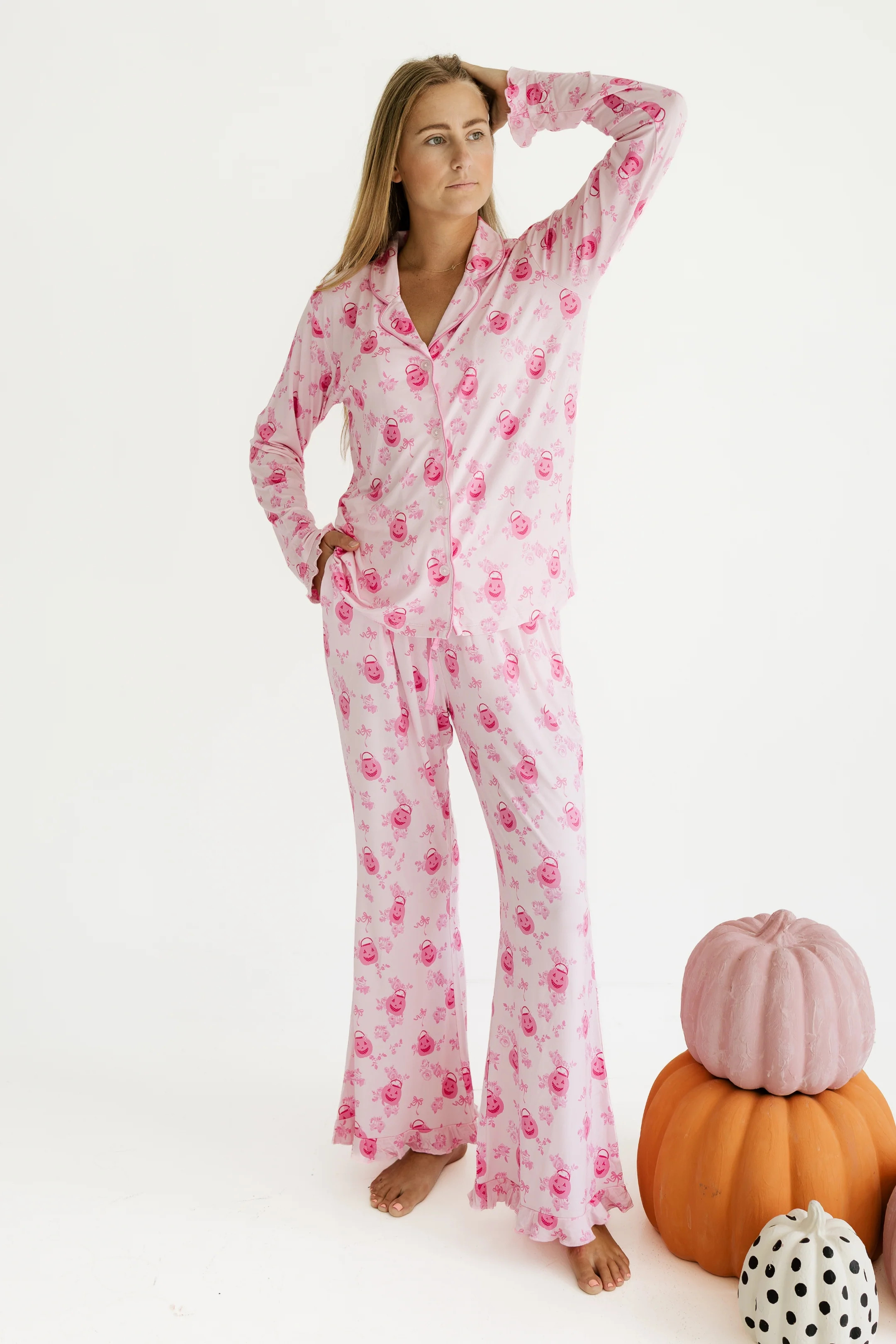 Candy Pail Garden Women's Long Sleeve Ruffle Set | Matching Family Pajamas | In My Jammers | In My Jammers