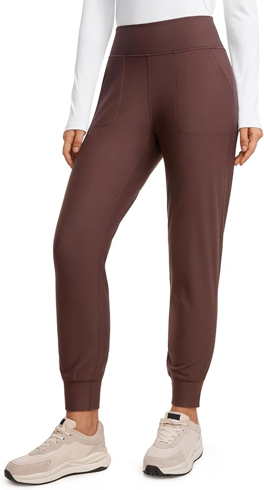 CRZ YOGA Womens Fleece Lined Workout Joggers with Pockets 27.5" - Hiking Running Outdoor Pants Wa... | Amazon (US)