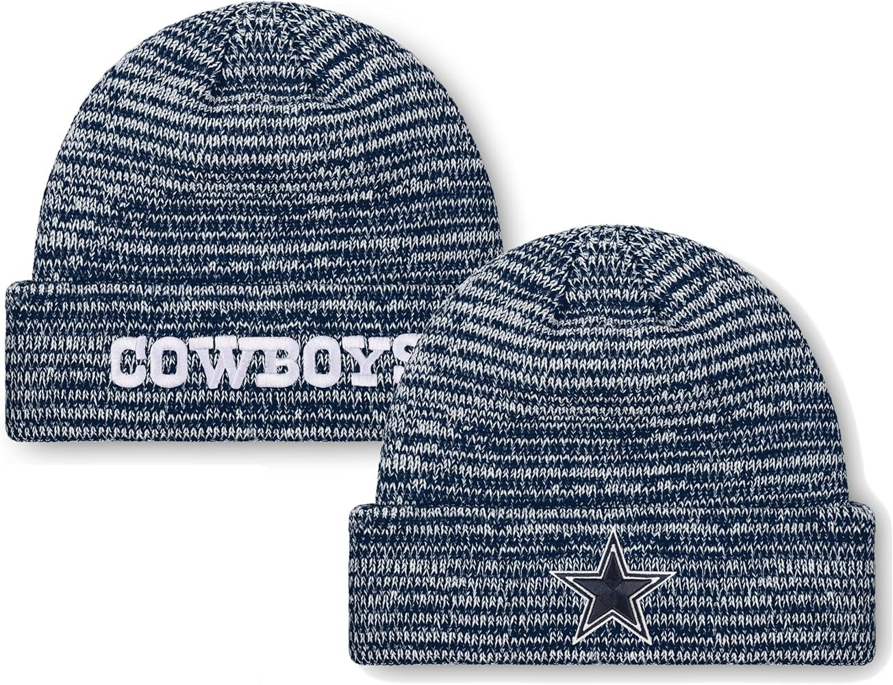 FOCO NFL Unisex-Adult Official Marled Cold Weather Cuffed Knit Beanie in Clear Holiday Ball Ornam... | Amazon (US)