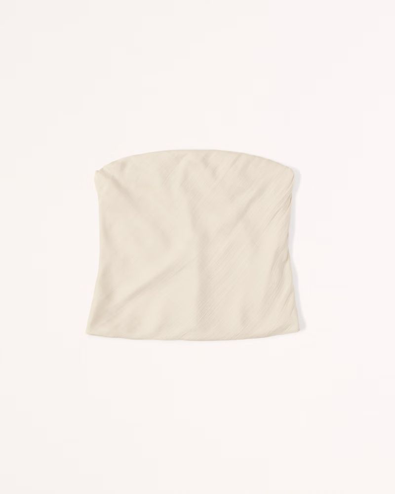 Satin Crinkle Tube Top | Abercrombie & Fitch (US)