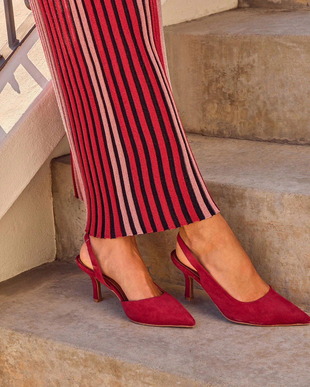 Kessie Suede Slingback Heels | VICI