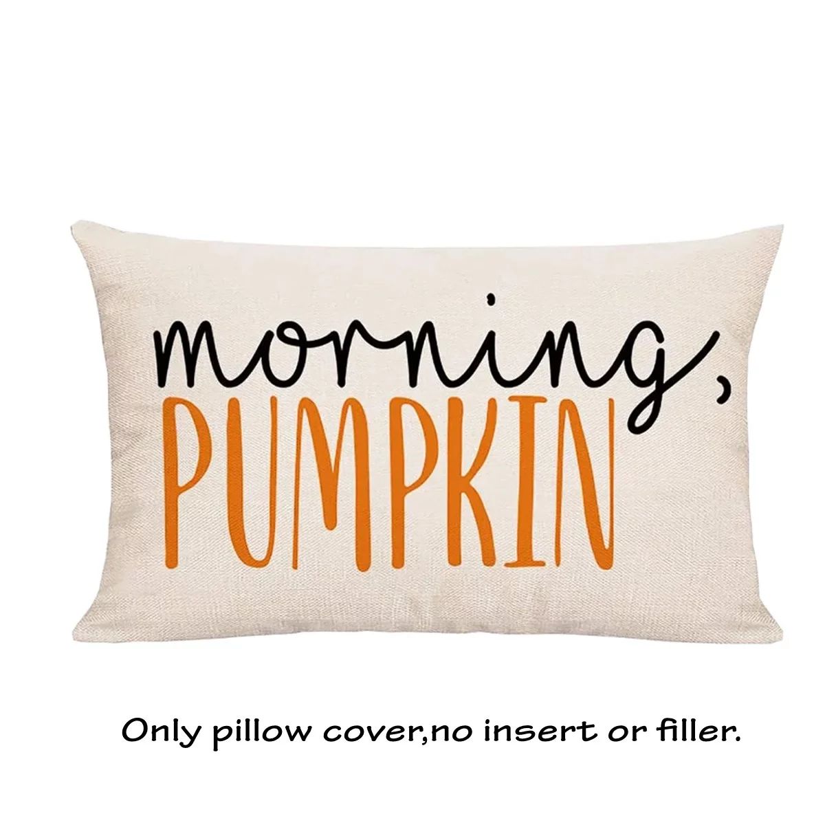 Set of 4 18" Fall Pumpkin Throw Pillow Cover in Multicolor | Walmart (US)