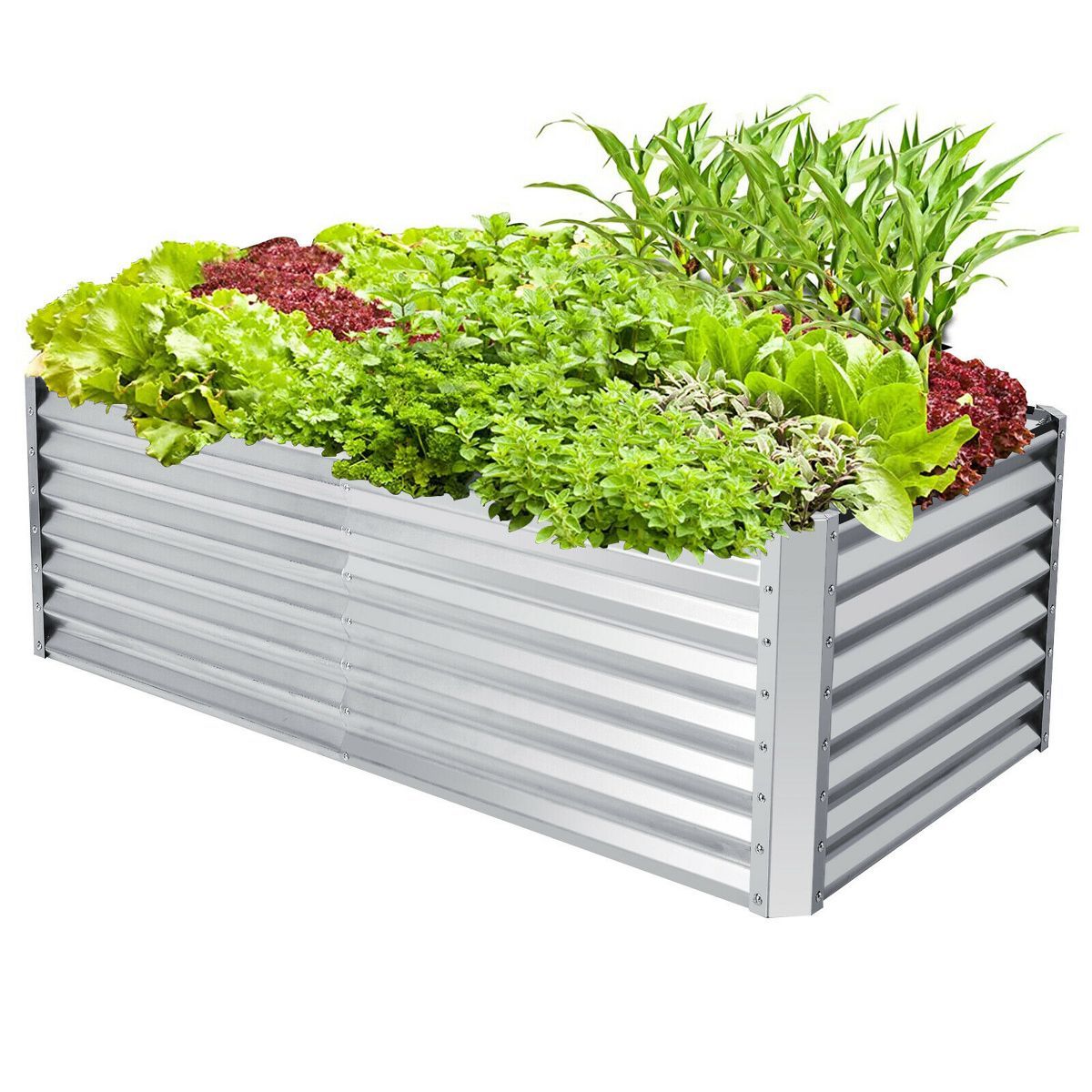 Costway Raised Garden Bed Large Metal Planter Box Kit for Vegetable Herb 6' x 3' x 2' | Target