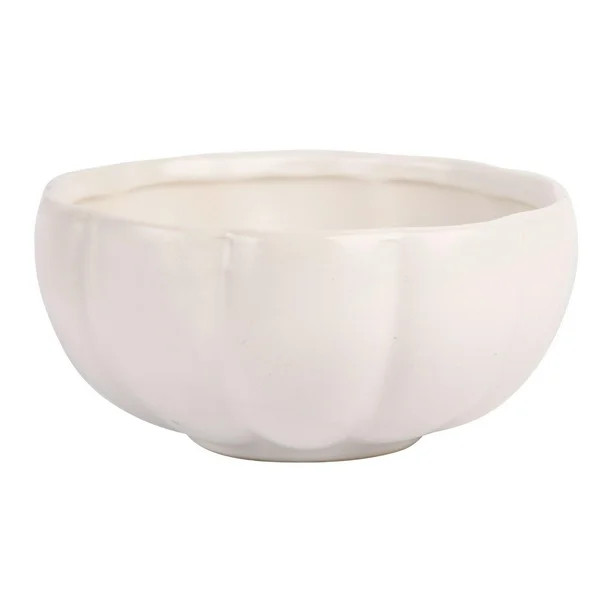 Home Essentials White Pumpkin Serving Bowl One Size White - Walmart.com | Walmart (US)