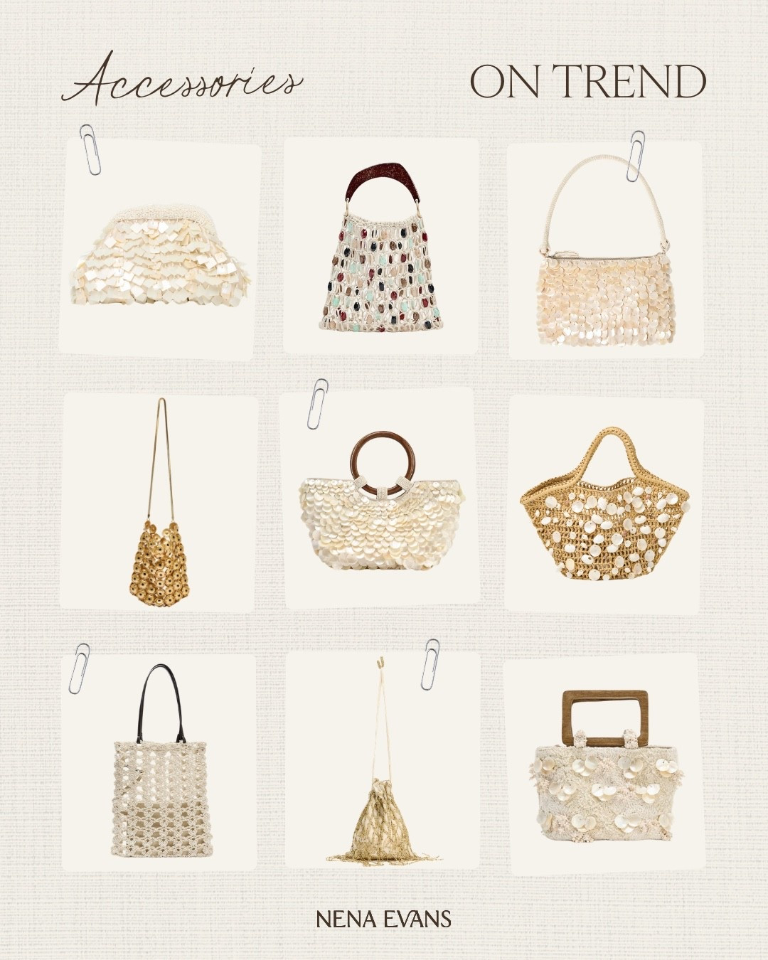 On trend handbags perfect to complete vacation outfits and your next resort getaway!

Resortwear
Accessories
Zara bag
Pearl bag 
Zara pearl bag
Beaded bag

#LTKSeasonal