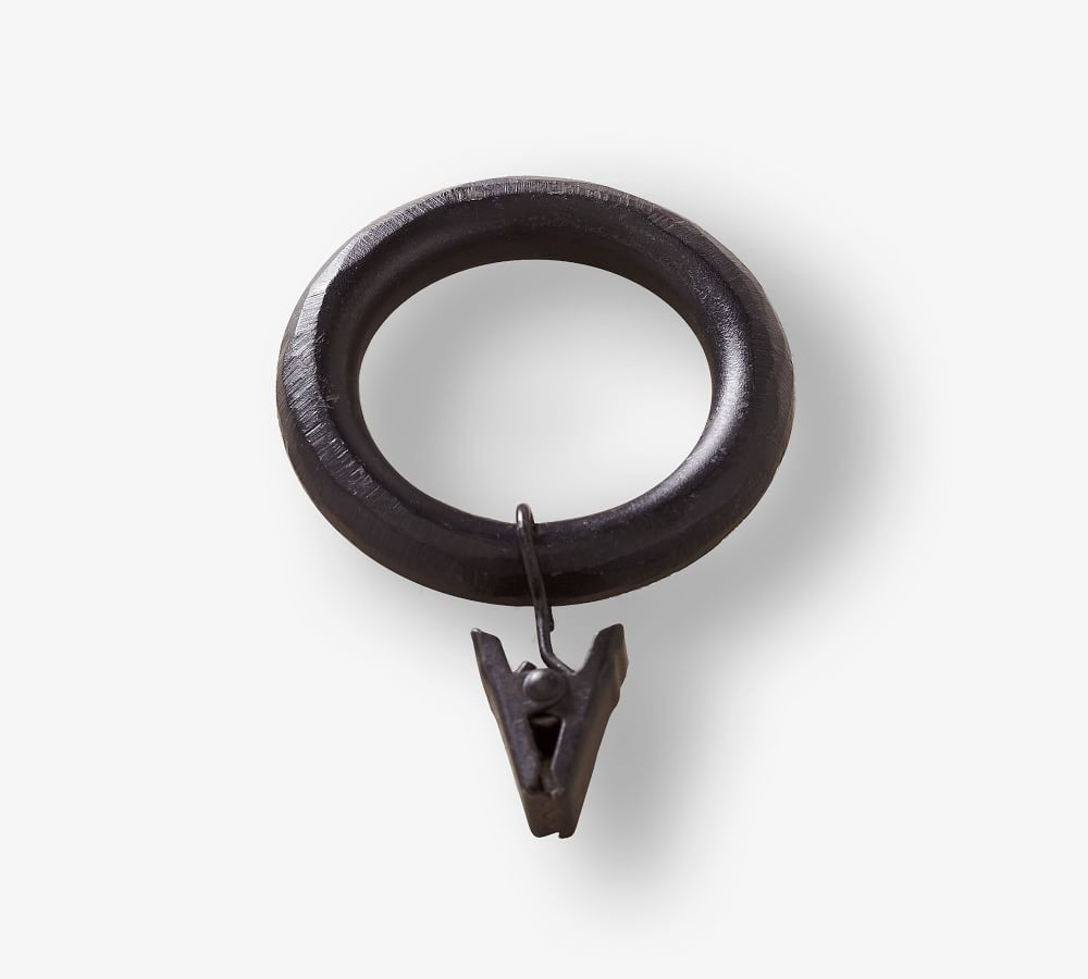Cast Iron Black Curtain Clip Rings | Pottery Barn (US)