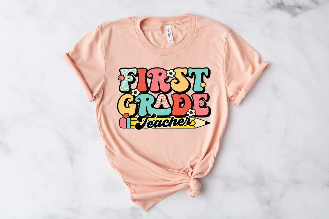 First Grade Teacher Shirt 1st Grade Teacher T-shirt cute - Etsy Canada | Etsy (CAD)