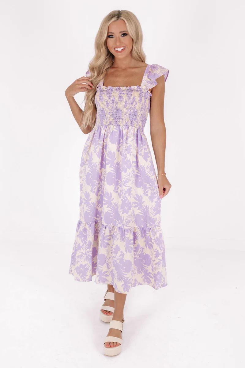 Loving in Lavender Midi Dress - Purple | The Impeccable Pig