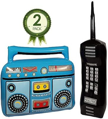 NorNovelties Inflatable Boom Box & Phone – 80s & 90s Party Accessories for Men & Women - Brick ... | Amazon (US)