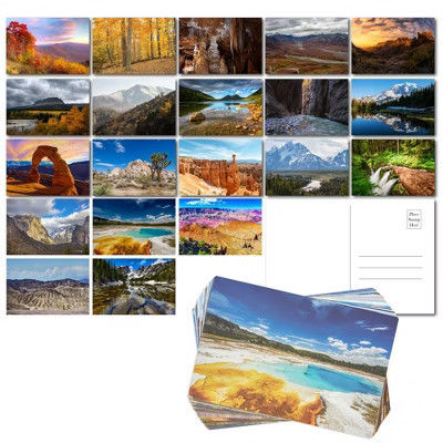 Paper Junkie 40 Pack Postcards of National Park Scenery - 6x4 In, US Postcards for Mailing, Travel Souvenir Cards, Retro Scenic Views | Target