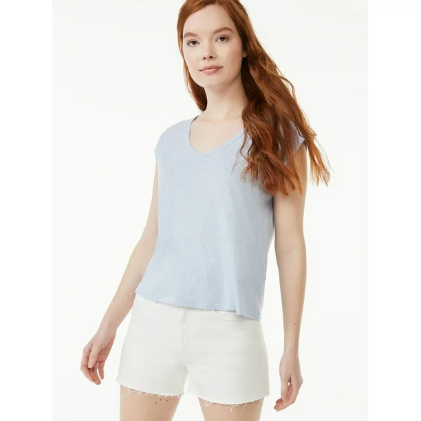 Free Assembly Women's Raglan V-Neck T-Shirt | Walmart (US)