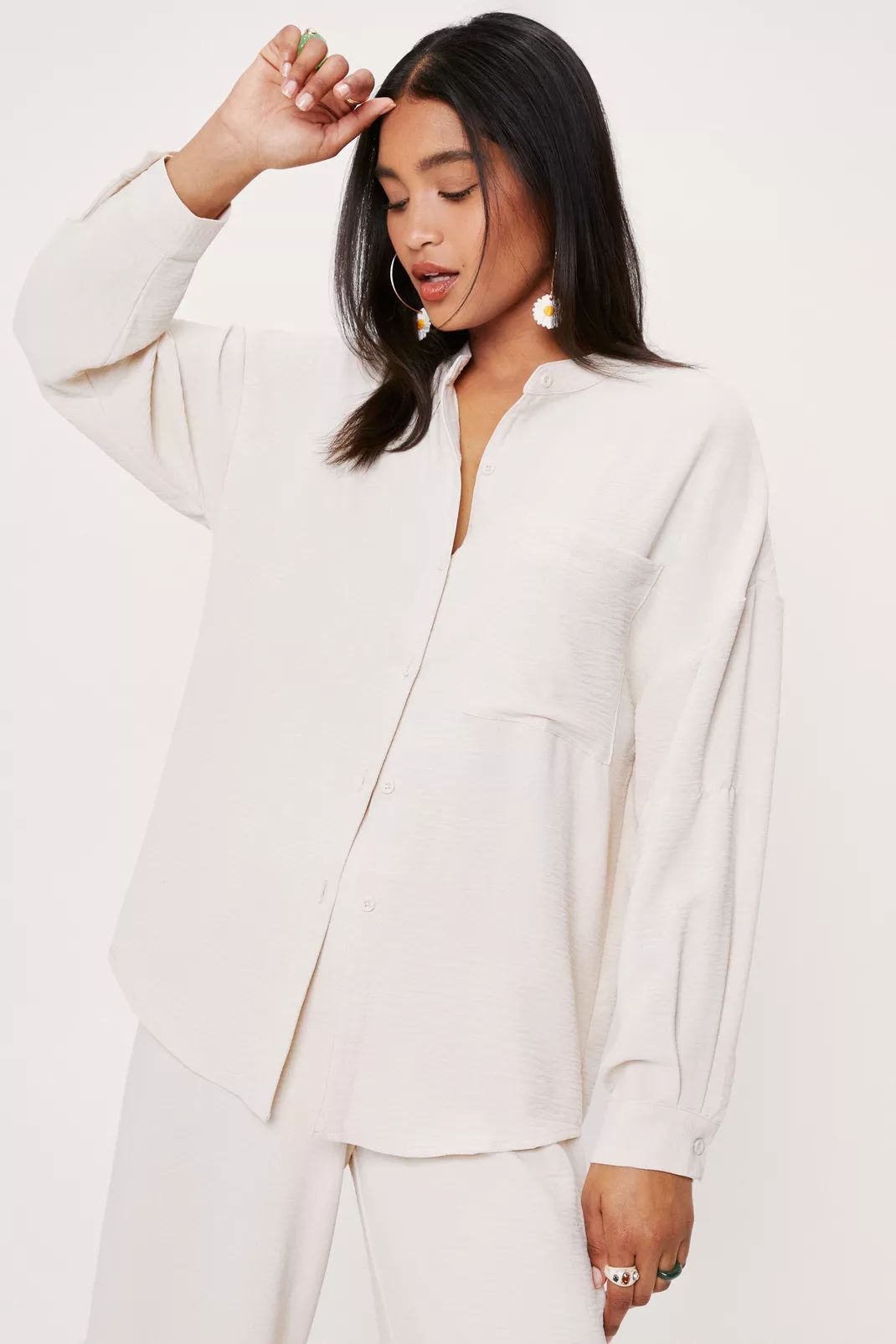 Oversized Pocket Detail Button Down Shirt | Nasty Gal (US)