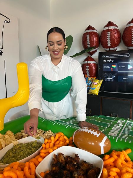 Leveling up my party for the Big Game this year with an awesome Philips 55” Google TV™  and some of my favorite snacks and decor from @walmart you can throw a really awesome party without spending a lot…or a lot of effort! Linked everything I used for this set up! #walmartpartner #gametime #walmart #IYWYK 

#LTKcurves #LTKFind #LTKhome