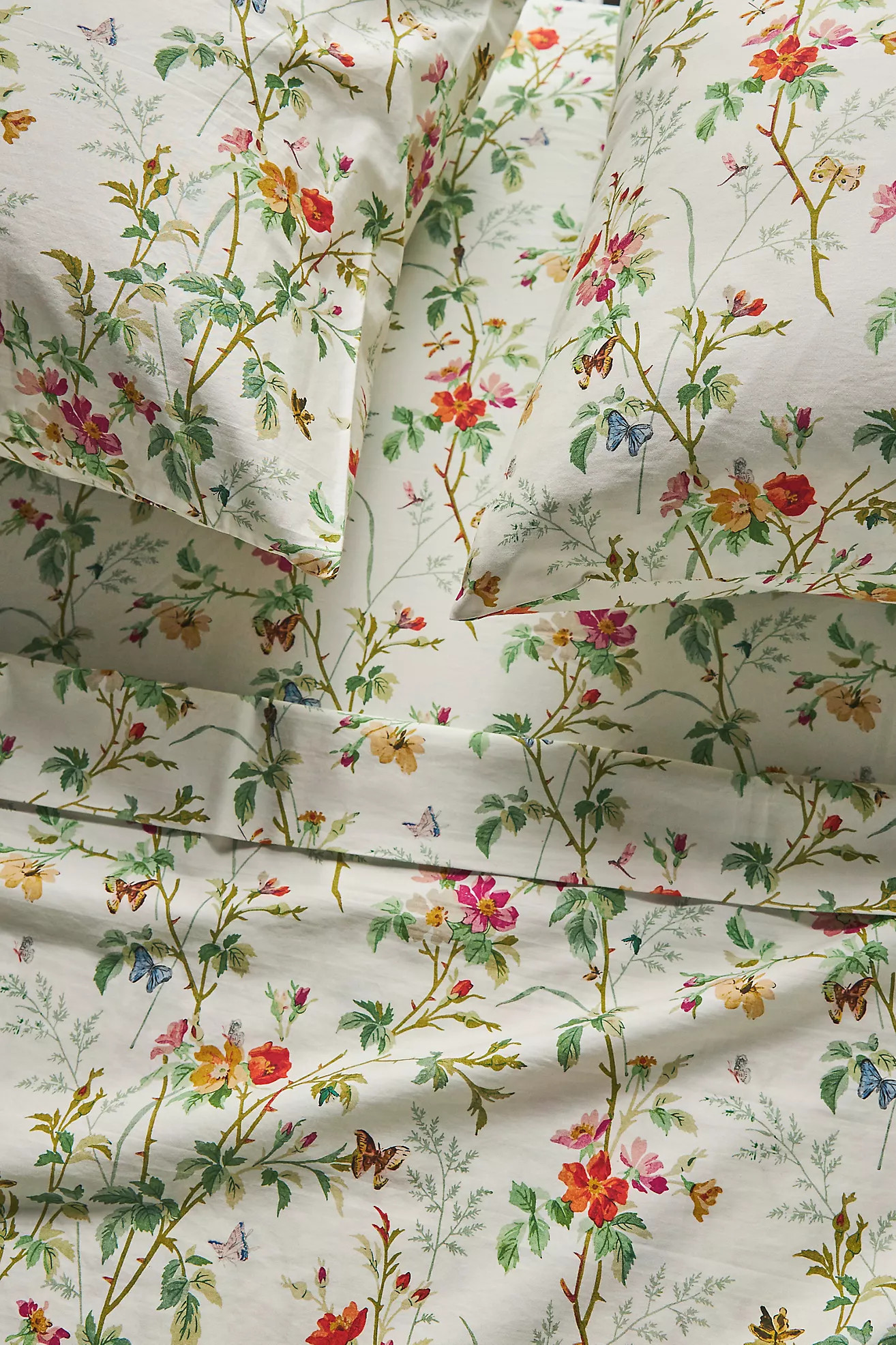 Organic Cotton Sateen Printed Sheet Set | Anthropologie (US)