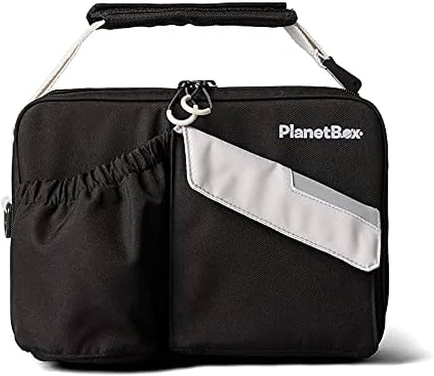 PlanetBox Insulated Lunch Bag, Black Currant Edition Carry Bag with Pockets for Water Bottle and ... | Amazon (US)