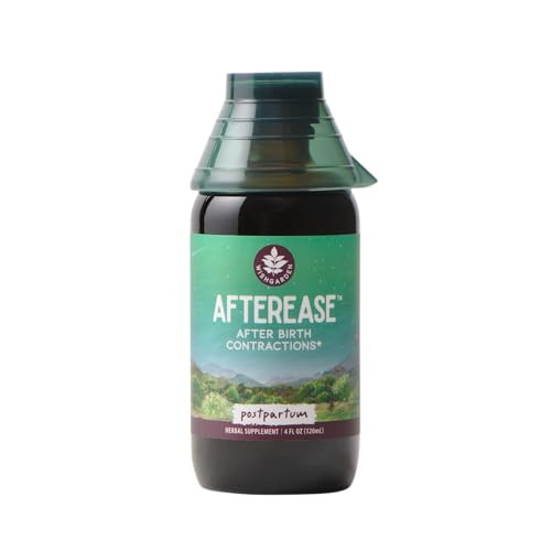 WishGarden Herbs AfterEase for After Birth Contractions - All-Natural Herbal Supplement with Cramp Bark & Black Haw Bark Soothes Afterbirth Contractions & Uterine Cramping, Postpartum Essentials, 4oz | Amazon (US)