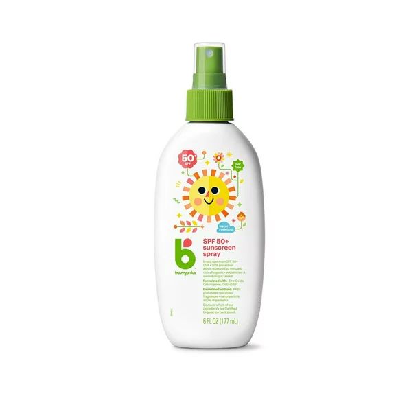 Babyganics Mineralbased Sunscreen Spray, 50 Spf, 6Oz | Walmart (US)