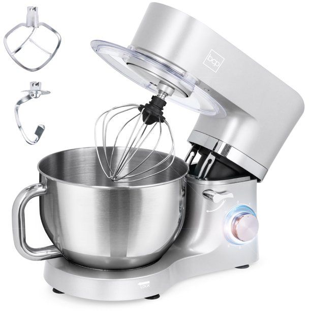 Best Choice Products 6.3qt 660W 6-Speed Tilt-Head Stainless Steel Kitchen Mixer w/ 3 Attachments,... | Walmart (US)