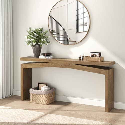 Console Tables for Entryway 63-Inch, Wooden Sofa Tables Narrow Long Behind Couch Farmhouse, Moder... | Amazon (US)