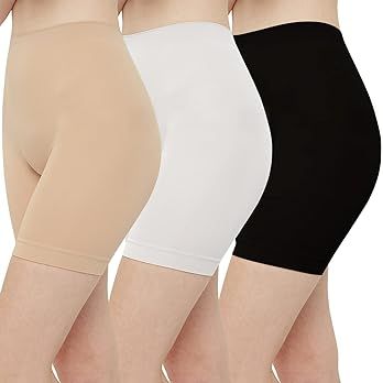 INNERSY Women‘s Slip Shorts for Under Dresses Anti Chafing Smooth Shorts 3-Pack | Amazon (US)