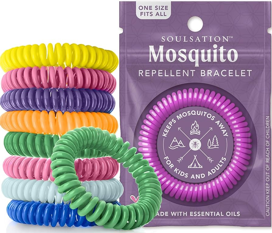 15 Pack Mosquito Repellent Bracelets, DEET-Free for Kids & Adults, Individually Wrapped Bands | Amazon (US)