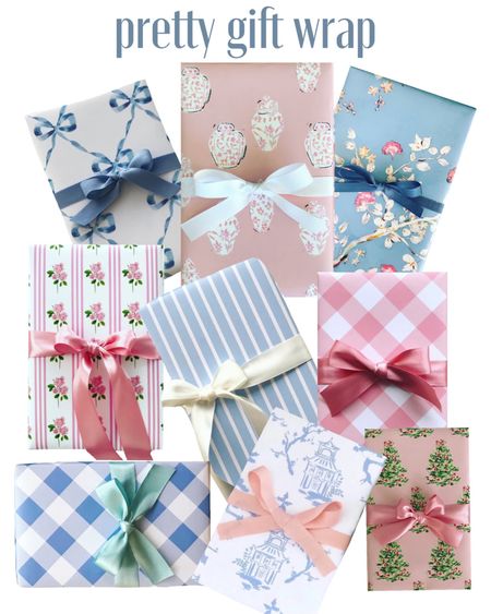 Pretty gift wrap. Christmas wrapping paper! 