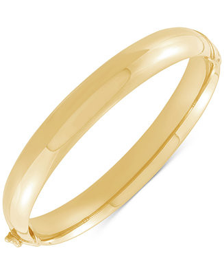 Polished Tube Hinge Bangle Bracelet in 18K Gold-Plated Sterling Silver | Macy's