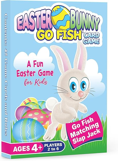 Arizona GameCo Easter Bunny Go Fish Card Game for Kids Ages 4-8, 3-in-1 Easter Card Games for Kid... | Amazon (US)