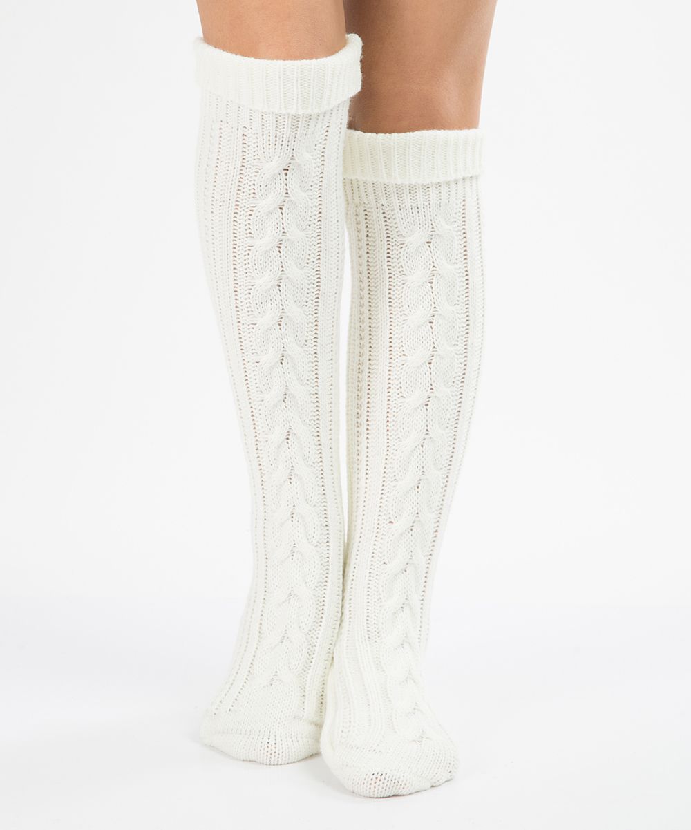 White Knee-High Socks | zulily