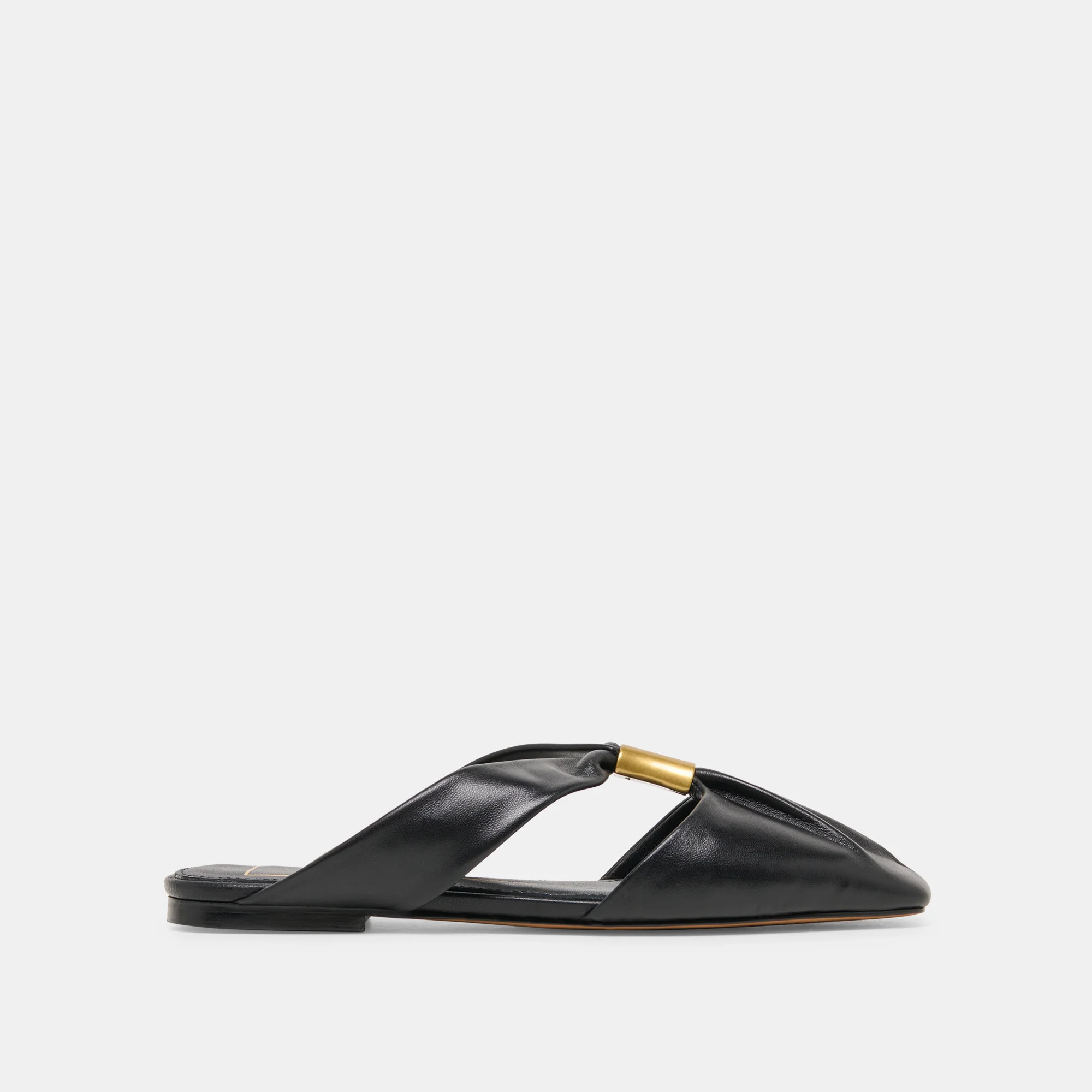 Franey Flats Black Leather | DolceVita.com