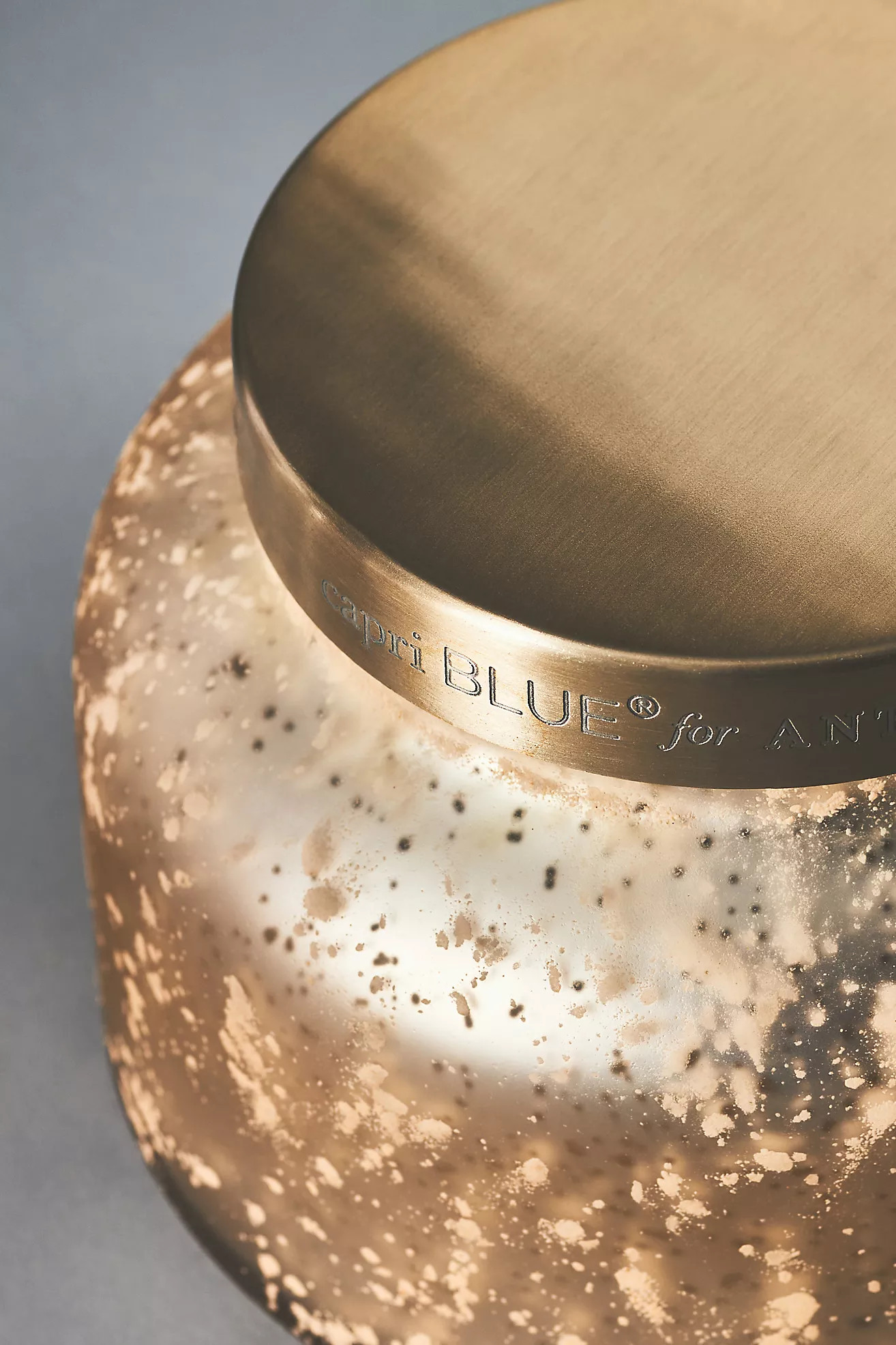 Capri Blue Giant Volcano Gold Glass Jar Candle | Anthropologie (US)