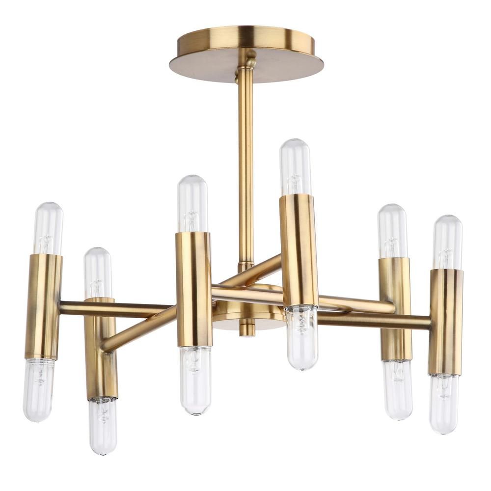 SAFAVIEH Fidelma 16 in. 12-Light Gold Sputnik Pendant-FLU4008A - The Home Depot | The Home Depot