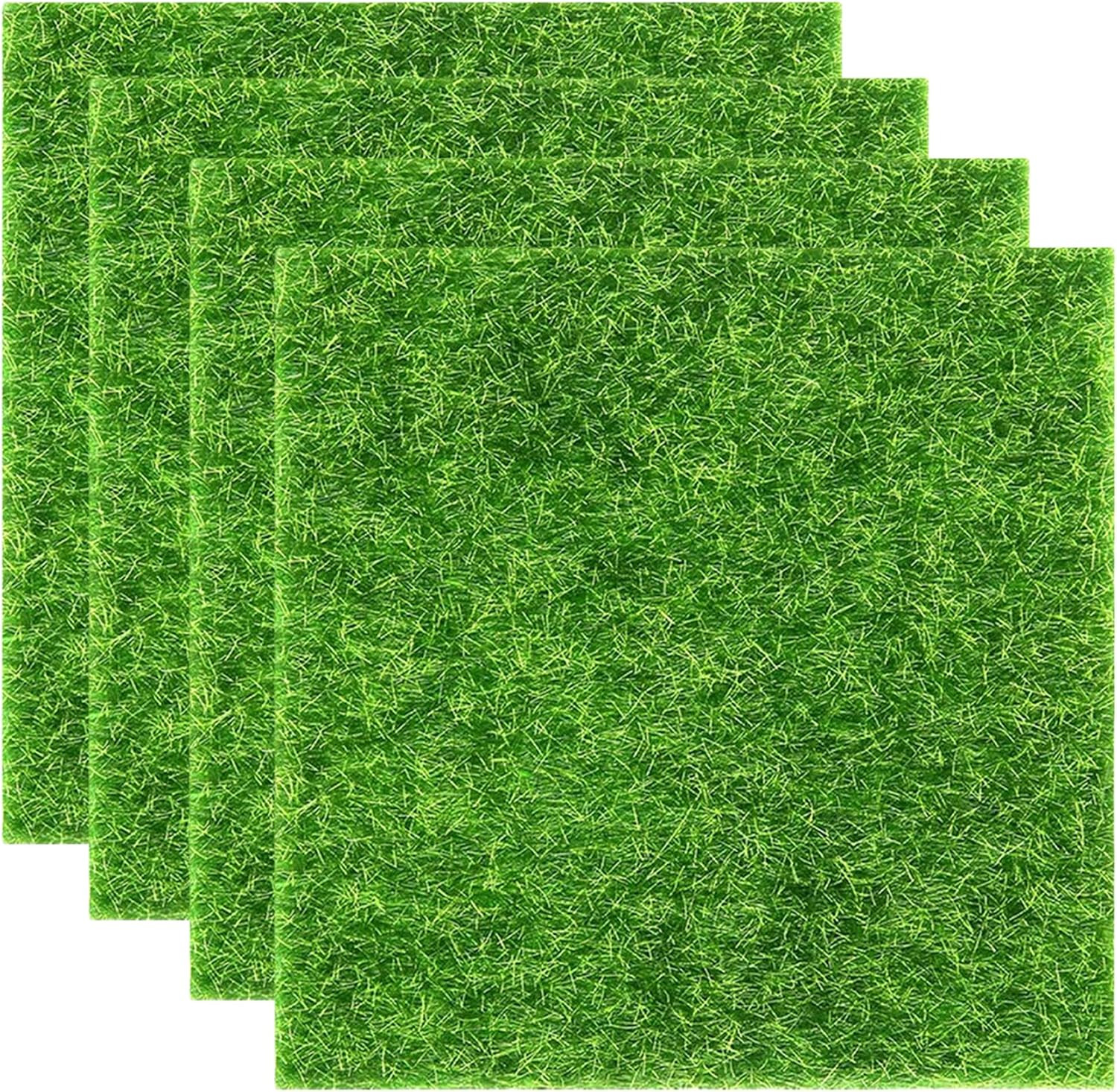4 Pieces of 6x6 Inches Fake Grass for Crafts - Artificial Grass - DIY Mini Garden Decor - Faux Tu... | Amazon (US)