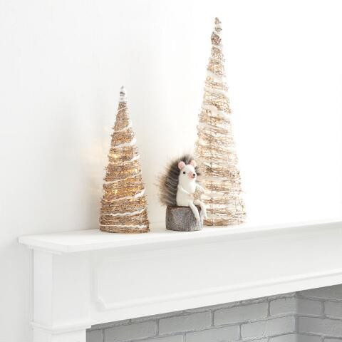 Vine and Fabric LED Light Up Tabletop Tree Decor | World Market