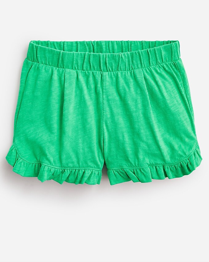 Girls' slub cotton ruffle-trim short | J. Crew US