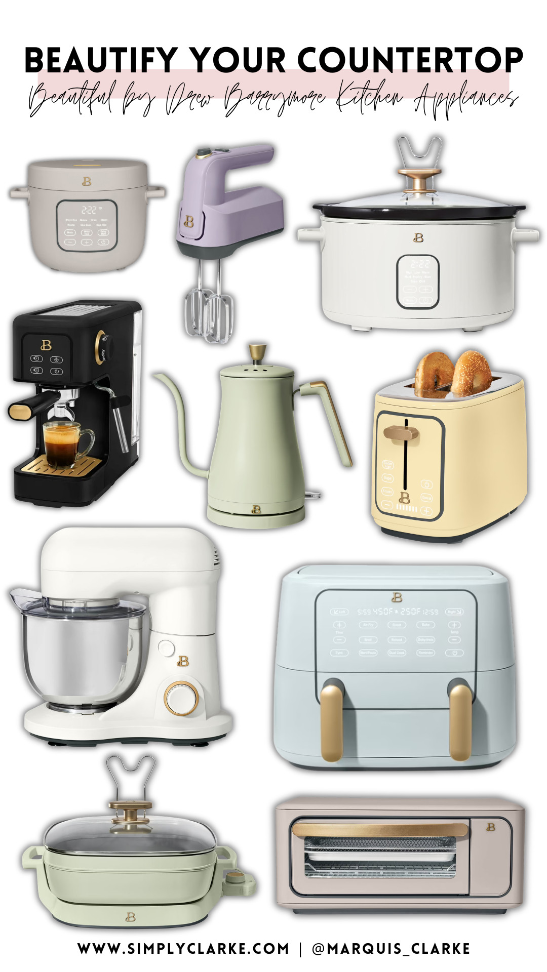 Your countertop deserves to be pretty too! These Beautiful by Drew Barrymore kitchen appliances combine style and function—and they're some of my favorite kitchen upgrades!

 

 #LTKmomlife #LTKSeasonal #LTKHome