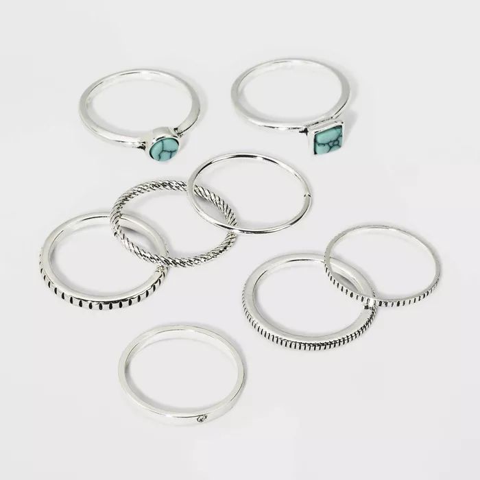 Stone Multi Ring - Universal Thread&#8482; Silver | Target