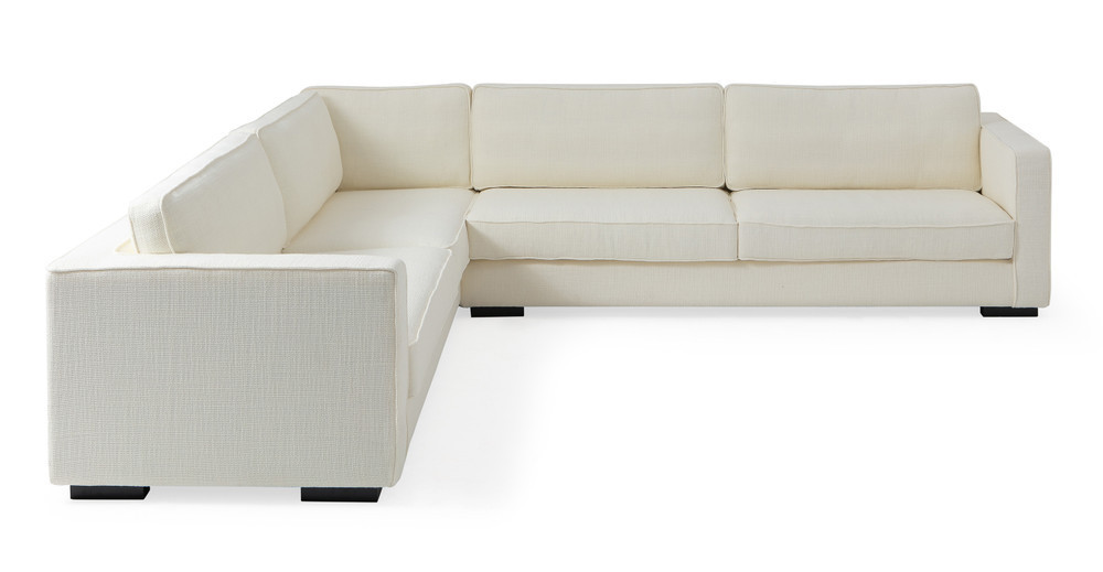 Architect 121" Fabric Corner L-Sofa Sectional, Jour Boucle | Kardiel