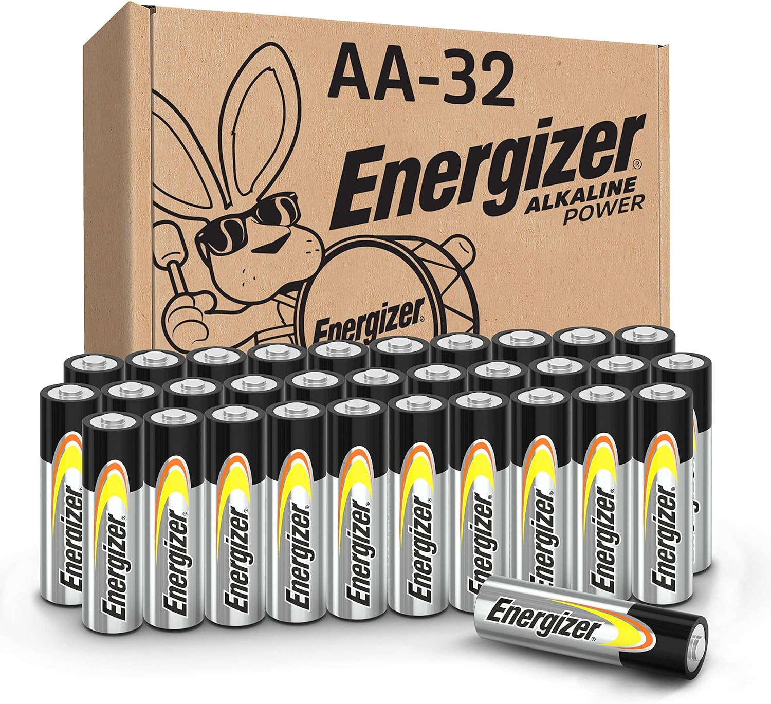 Energizer AA Batteries, Alkaline Power Double A Battery Alkaline, 32 Count | Amazon (US)