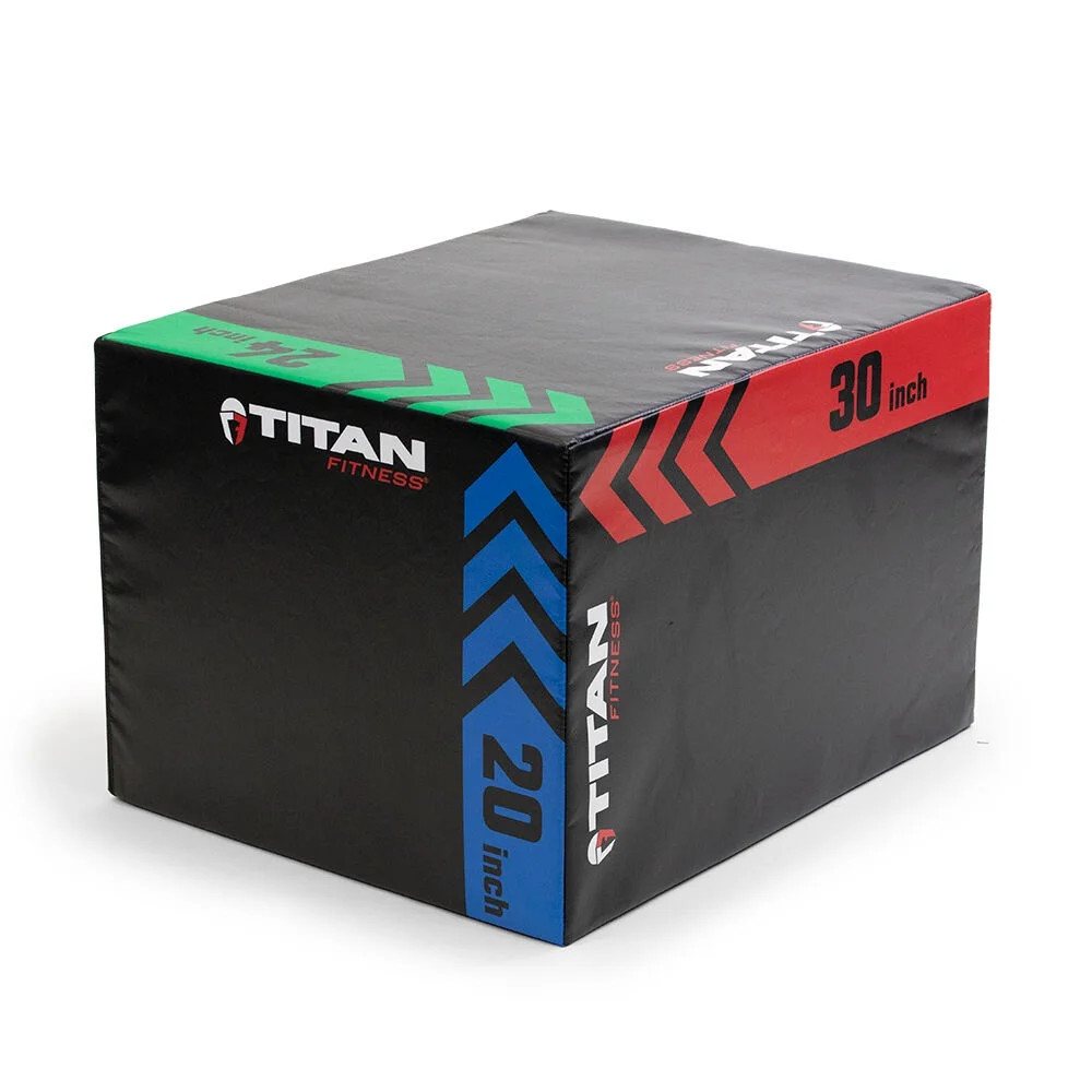 Titan Fitness Heavy Foam Plyometric Box, 20in 24in 30in, 3-In-1 Pro-Duty HIIT Exercise Foam Plyo ... | Walmart (US)