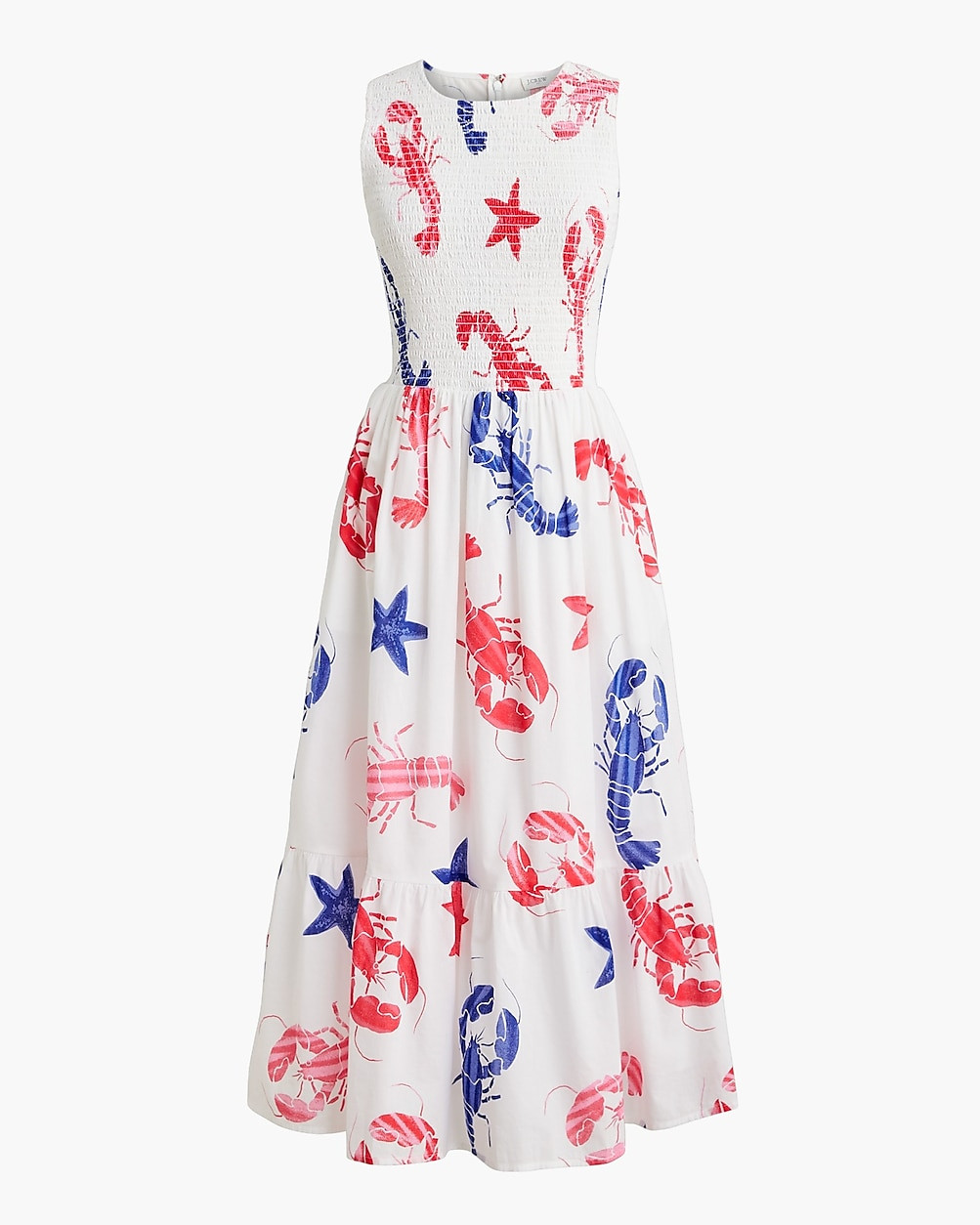 Printed smocked midi dress | J.Crew Factory