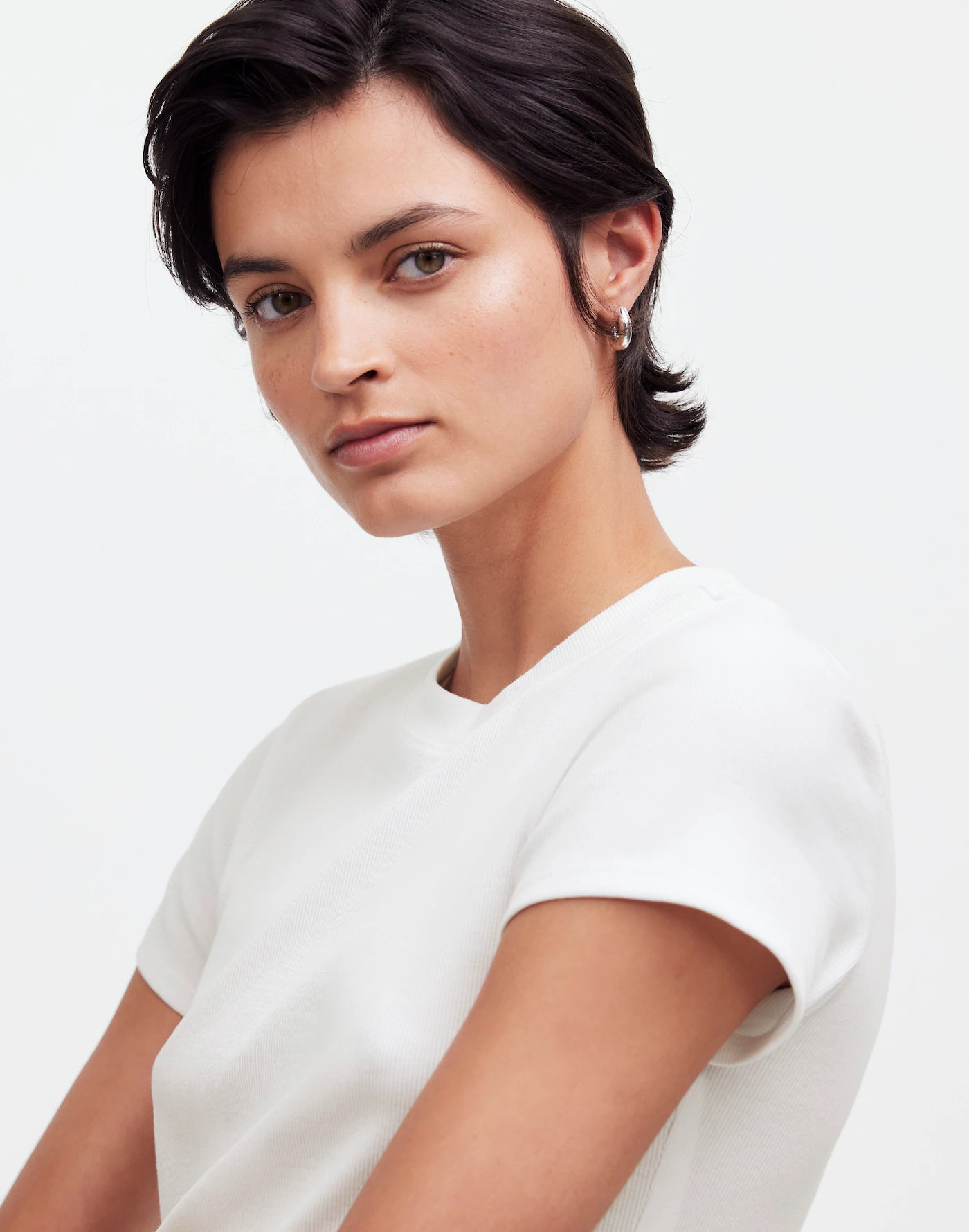 (Re)generative Cotton Ribbed Crewneck Tee | Madewell | Madewell